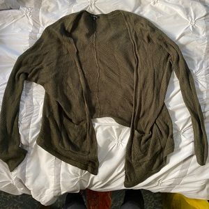 Olive green cardigan